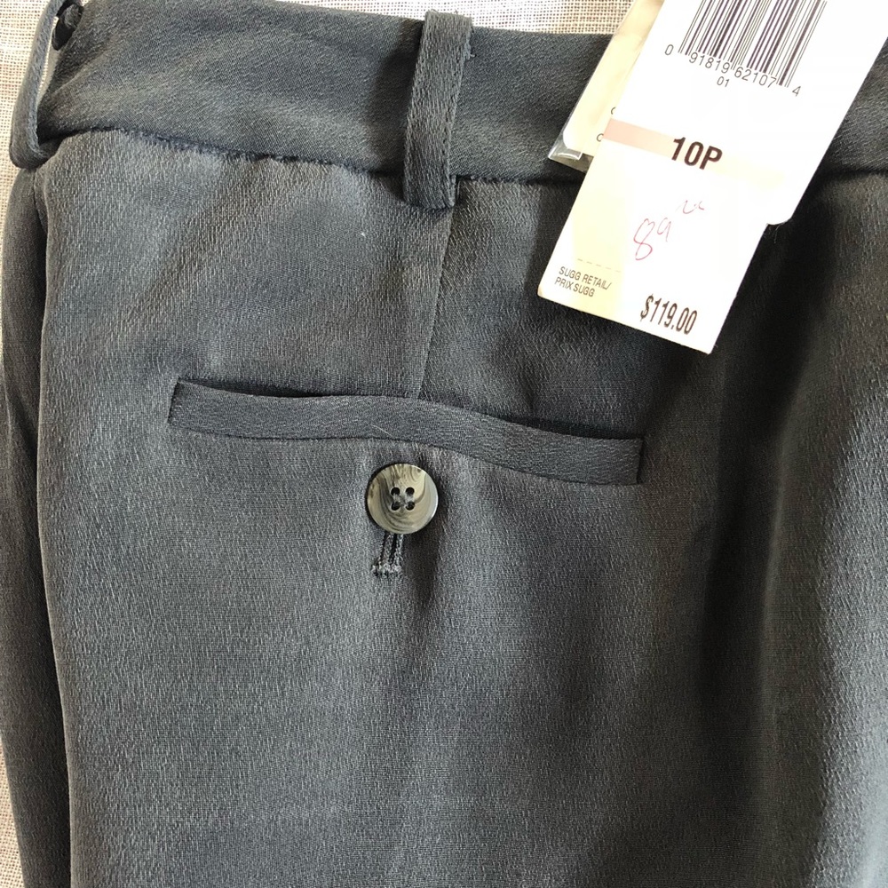 Jones New York 100% Silk grey slacks